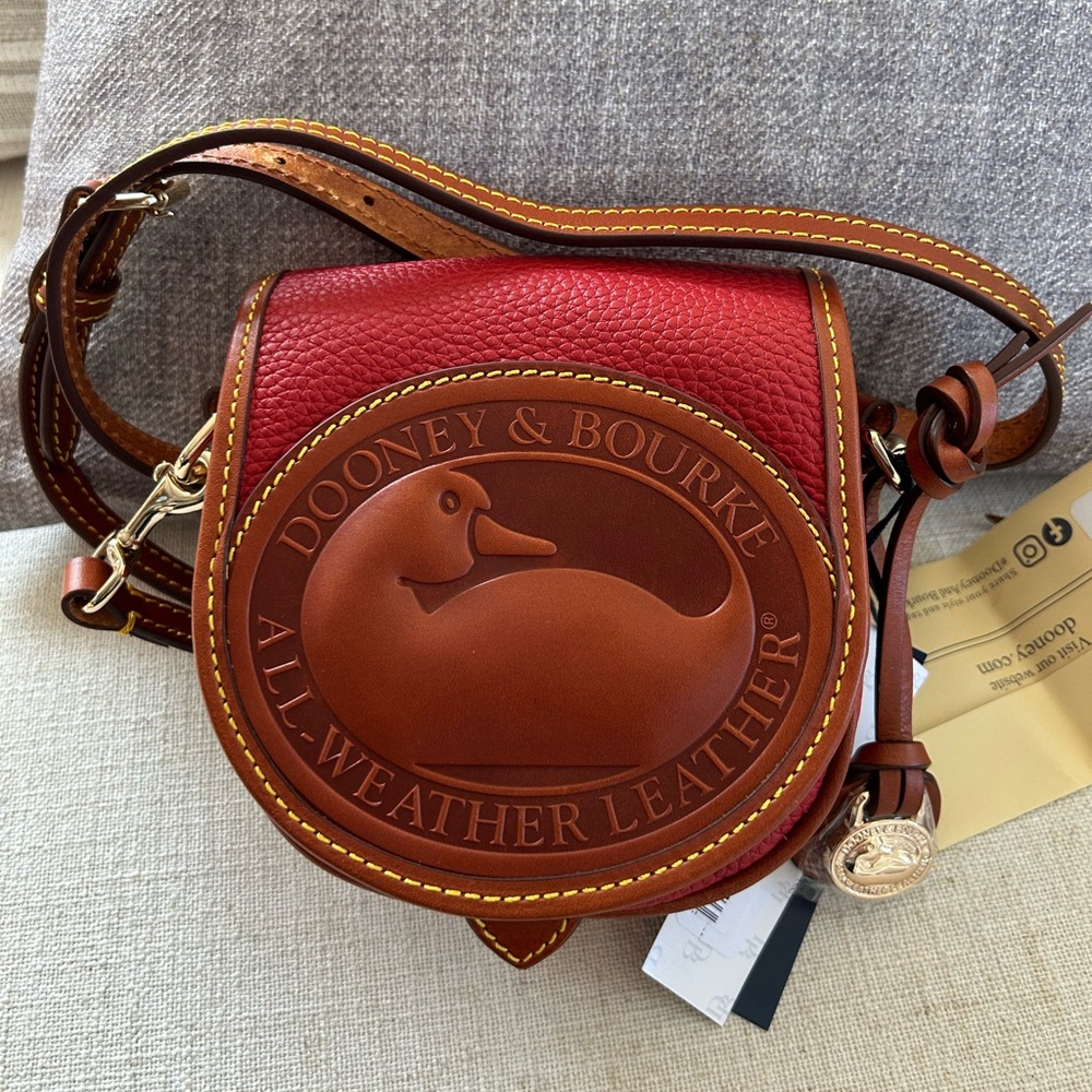 Dooney & Bourke Red Leather Duck bag Crossbody NWT